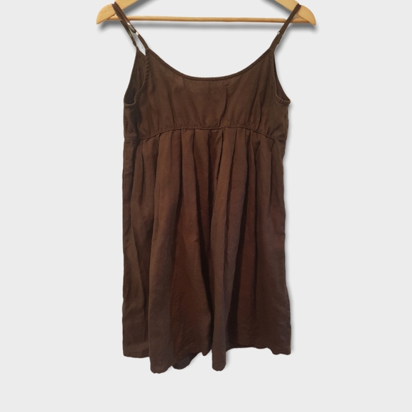 Old Navy Brown Linen Sleeveless Babydoll Dress size medium - Picture 4 of 6